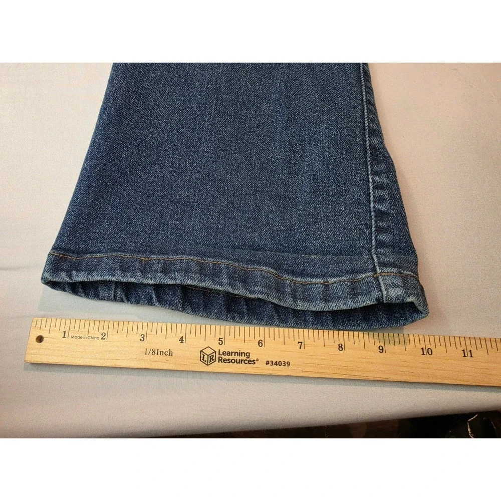 Kensie Jeans The Tessa High Rise Bootcut Distressed Dark Wash Denim Womens 12/31 - Picture 6 of 7